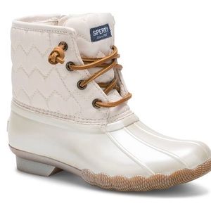 Sperry Saltwater Duck Boots Ivory